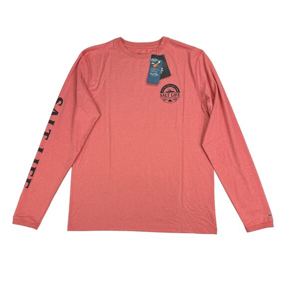 Salt Life Other - Salt Life Mens Deep Sea Cruising Performance Long Sleeve T-Shirt Coral Pink S